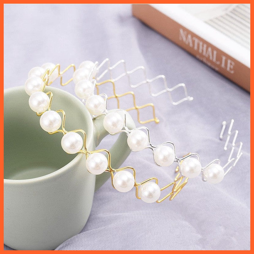 whatagift.com.au Headband New Fashion Pearls Hair Band | Versatile Simple Headband for Women