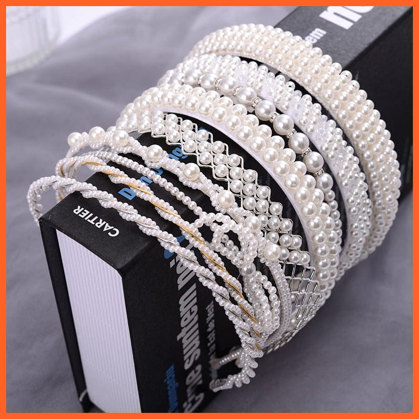 whatagift.com.au Headband New Fashion Pearls Hair Band | Versatile Simple Headband for Women