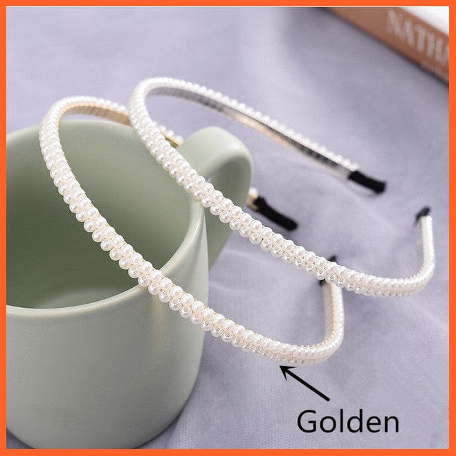 whatagift.com.au Headband New Fashion Pearls Hair Band | Versatile Simple Headband for Women