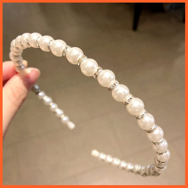 whatagift.com.au Headband New Fashion Pearls Hair Band | Versatile Simple Headband for Women