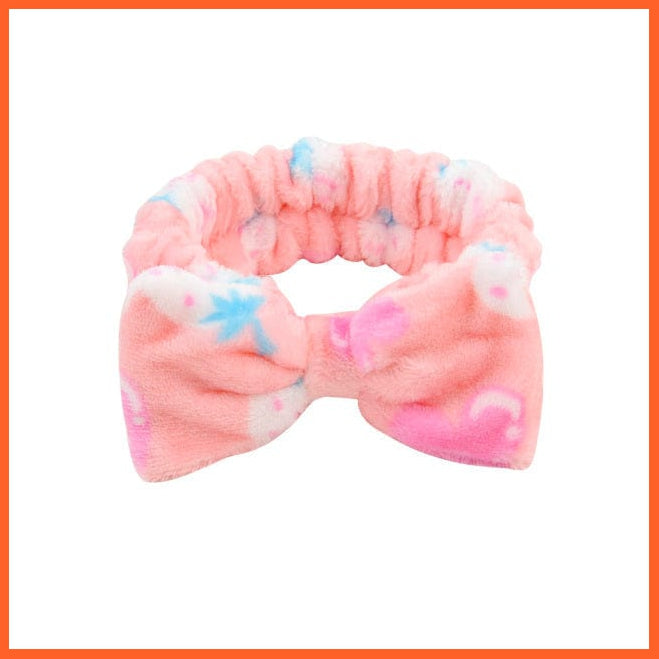 whatagift.com.au Headband New OMG Letter Coral Fleece Bow Hairbands | Headwear Turban Hair Accessories