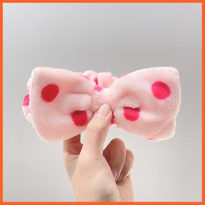 whatagift.com.au Headband New OMG Letter Coral Fleece Bow Hairbands | Headwear Turban Hair Accessories