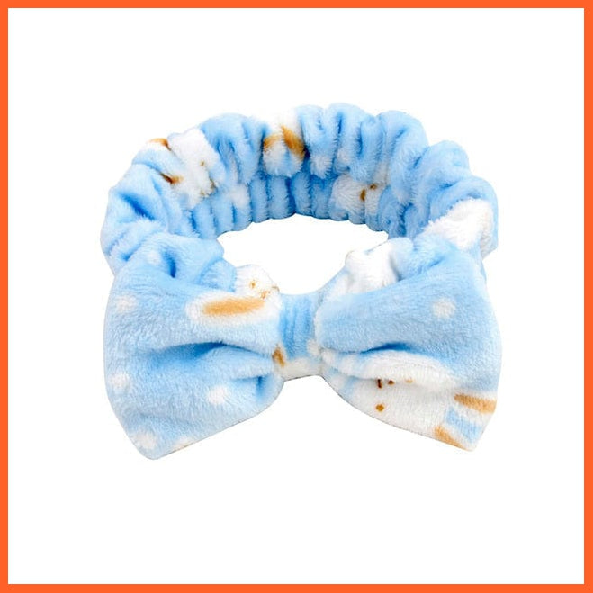 whatagift.com.au Headband New OMG Letter Coral Fleece Bow Hairbands | Headwear Turban Hair Accessories