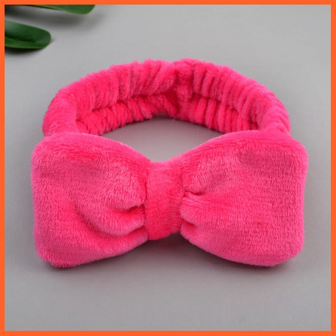 whatagift.com.au Headband New OMG Letter Coral Fleece Bow Hairbands | Headwear Turban Hair Accessories