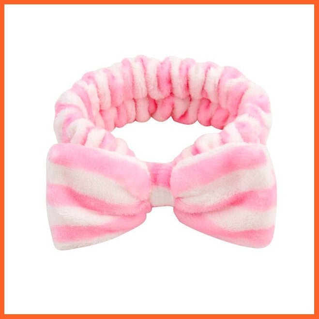 whatagift.com.au Headband New OMG Letter Coral Fleece Bow Hairbands | Headwear Turban Hair Accessories