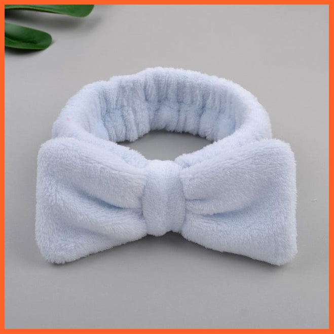 whatagift.com.au Headband New OMG Letter Coral Fleece Bow Hairbands | Headwear Turban Hair Accessories