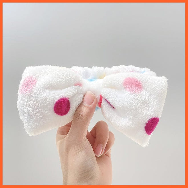 whatagift.com.au Headband New OMG Letter Coral Fleece Bow Hairbands | Headwear Turban Hair Accessories