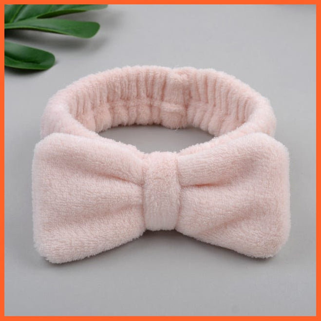 whatagift.com.au Headband New OMG Letter Coral Fleece Bow Hairbands | Headwear Turban Hair Accessories