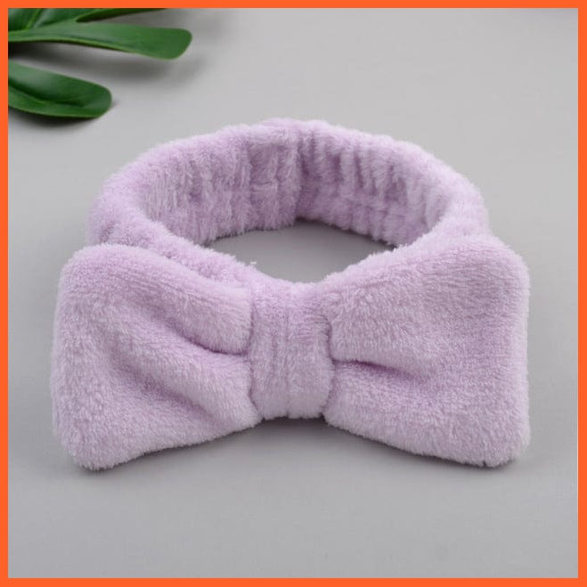 whatagift.com.au Headband New OMG Letter Coral Fleece Bow Hairbands | Headwear Turban Hair Accessories