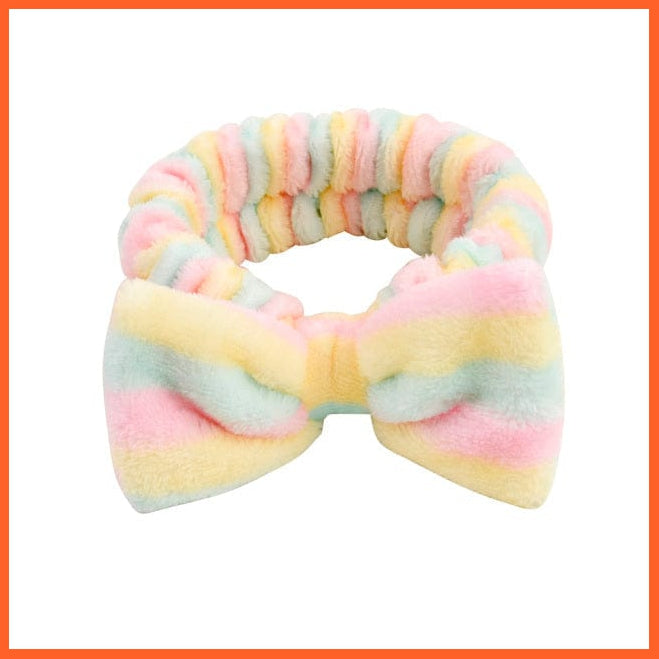 whatagift.com.au Headband New OMG Letter Coral Fleece Bow Hairbands | Headwear Turban Hair Accessories