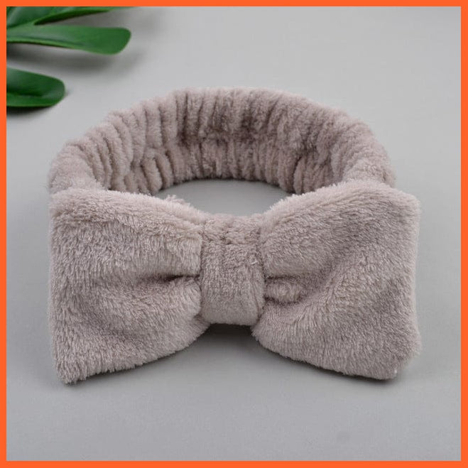 whatagift.com.au Headband New OMG Letter Coral Fleece Bow Hairbands | Headwear Turban Hair Accessories
