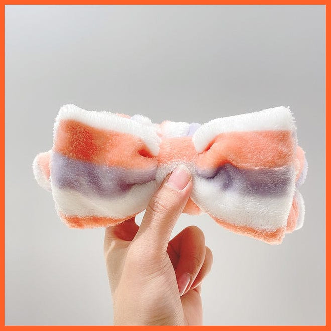 whatagift.com.au Headband New OMG Letter Coral Fleece Bow Hairbands | Headwear Turban Hair Accessories