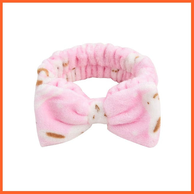 whatagift.com.au Headband New OMG Letter Coral Fleece Bow Hairbands | Headwear Turban Hair Accessories