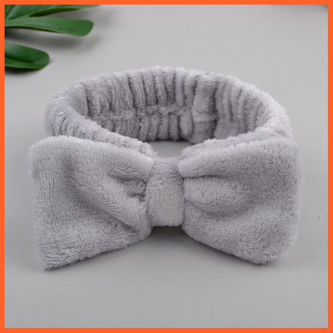 whatagift.com.au Headband New OMG Letter Coral Fleece Bow Hairbands | Headwear Turban Hair Accessories