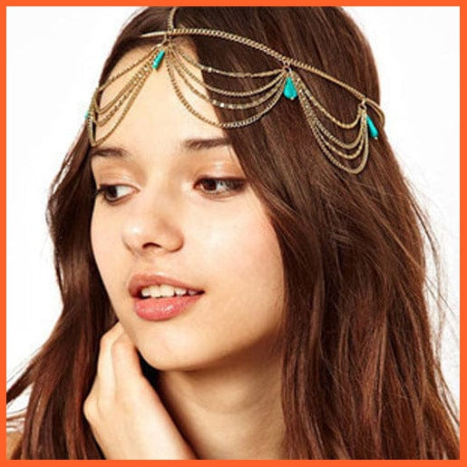 whatagift.com.au Headband P3 1pcs Vintage Bridal Headband Faux Crystal Pearl Tiara Drop Hair Accessories