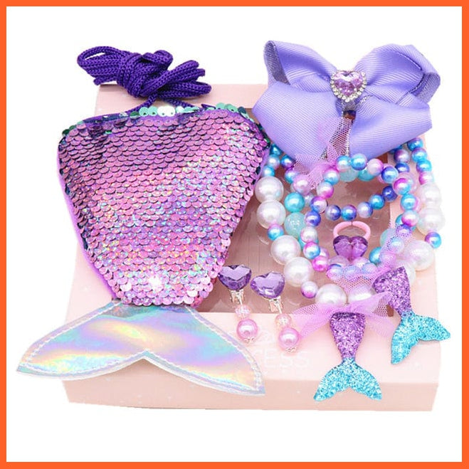 whatagift.com.au Headband Q Mermaid Kids Sequin Headband | Princess Party Lace Hair Accessories Photo Props