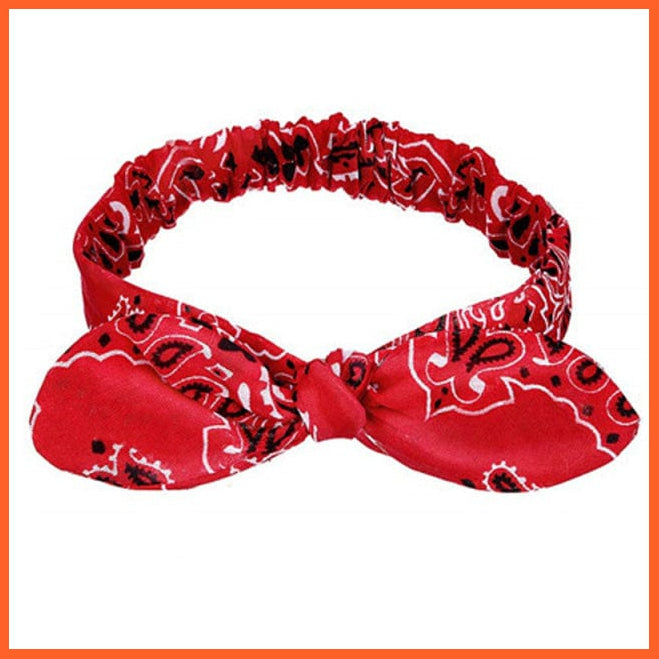 whatagift.com.au Headband S1-Red New Boho Soft Solid Print Headbands | Vintage Cross Knot Elastic Turban Bandanas