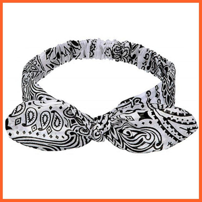 whatagift.com.au Headband S1-White New Boho Soft Solid Print Headbands | Vintage Cross Knot Elastic Turban Bandanas