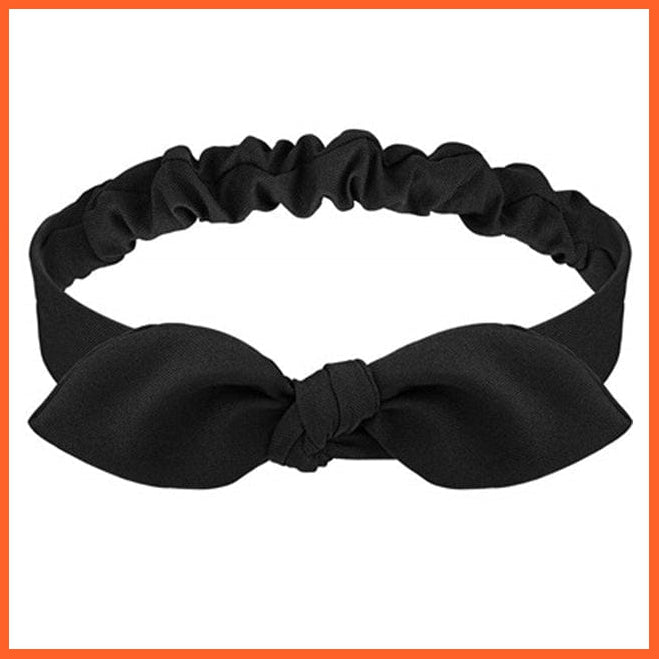 whatagift.com.au Headband S10 New Boho Soft Solid Print Headbands | Vintage Cross Knot Elastic Turban Bandanas