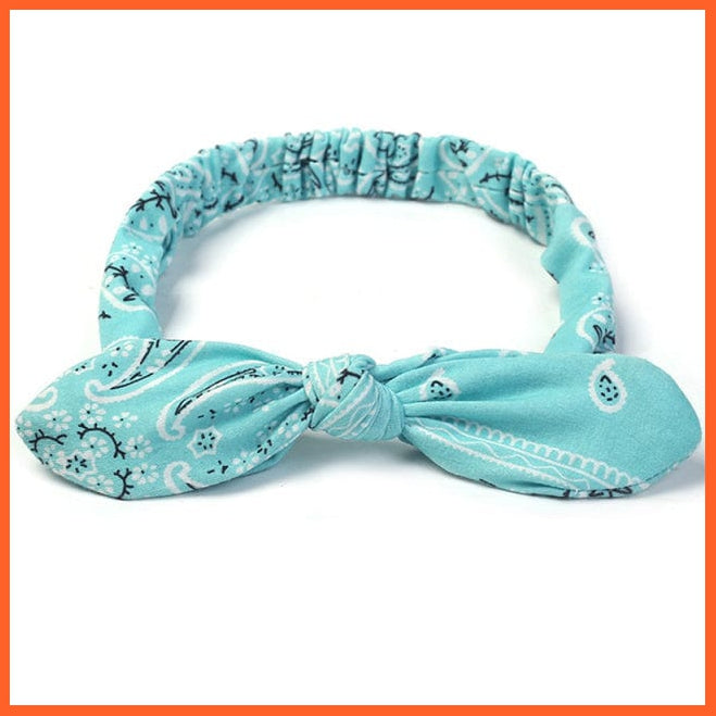 whatagift.com.au Headband S2-Light Green New Boho Soft Solid Print Headbands | Vintage Cross Knot Elastic Turban Bandanas