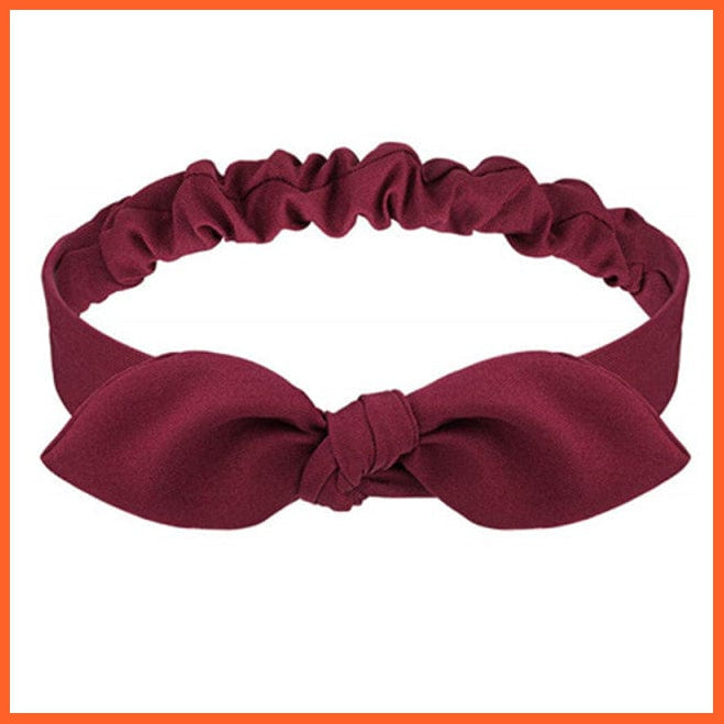 whatagift.com.au Headband S7 New Boho Soft Solid Print Headbands | Vintage Cross Knot Elastic Turban Bandanas