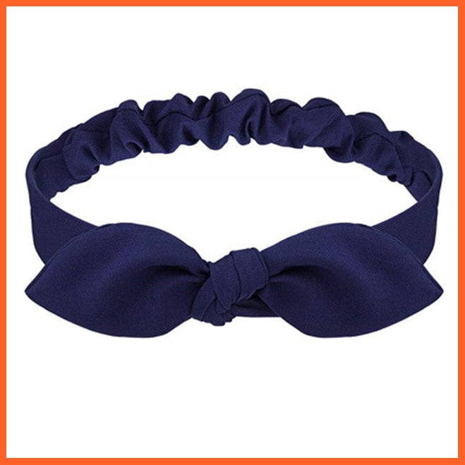 whatagift.com.au Headband S8 New Boho Soft Solid Print Headbands | Vintage Cross Knot Elastic Turban Bandanas
