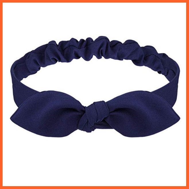 whatagift.com.au Headband S8 New Boho Soft Solid Print Headbands | Vintage Cross Knot Elastic Turban Bandanas
