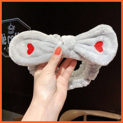 whatagift.com.au Headband Soft Warm Coral Fleece Bow Animal Headband | Women Girls Turban Hair Accessories
