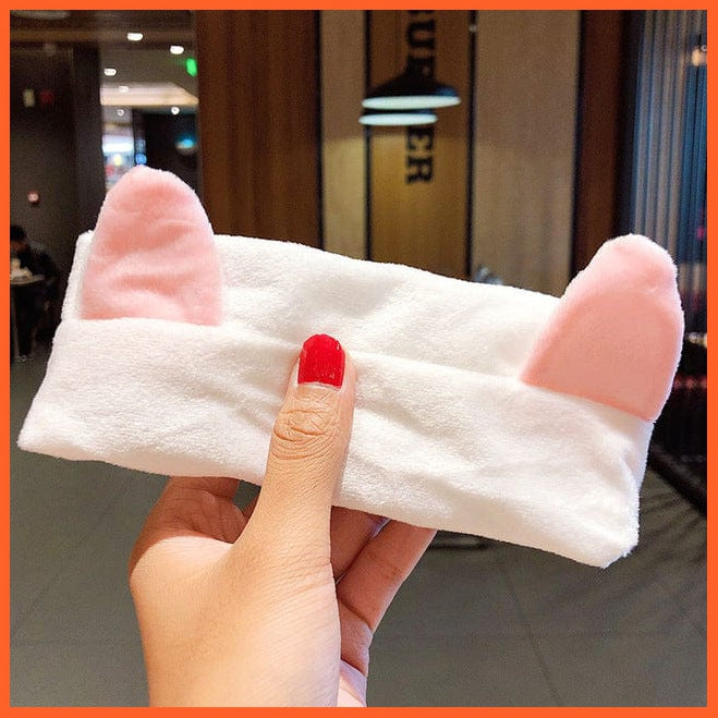 whatagift.com.au Headband Soft Warm Coral Fleece Bow Animal Headband | Women Girls Turban Hair Accessories