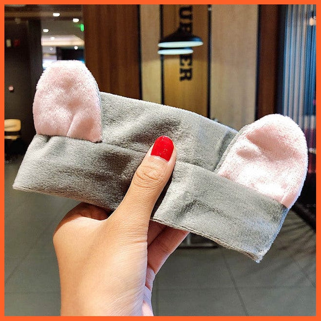 whatagift.com.au Headband Soft Warm Coral Fleece Bow Animal Headband | Women Girls Turban Hair Accessories