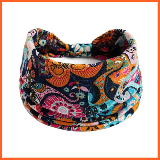 whatagift.com.au Headband Summer Bohemian Bandanas | Headbands Yoga Exercise Cotton Printed Scrunchies