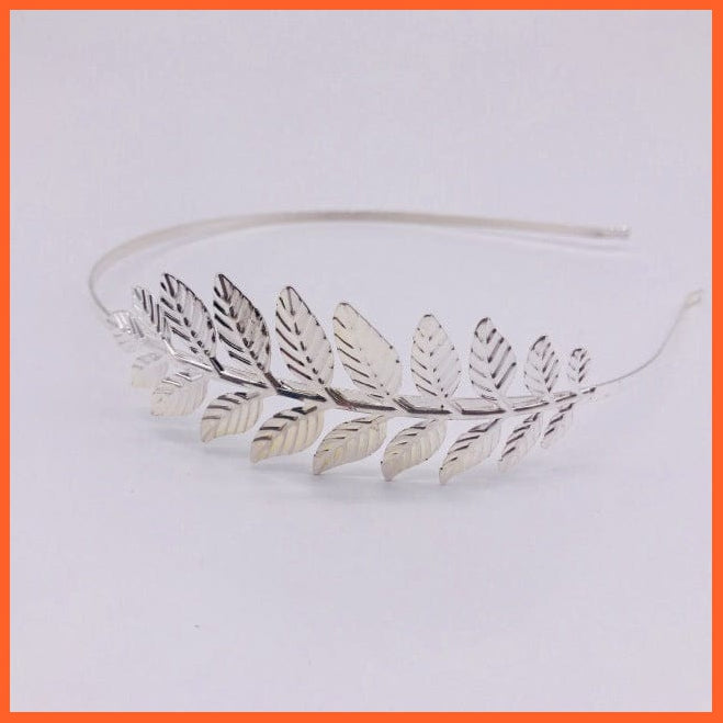 whatagift.com.au Headband T9-Silver Colorful Rhinestone Flower Leaf Hair Hoop Headband | Women Bezel Hair Band