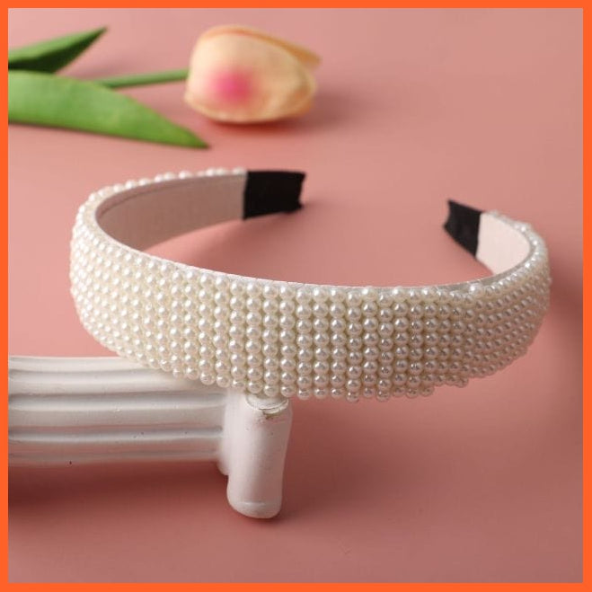 whatagift.com.au Headband TS2053-10 / China Hair Hoop women hairbands | Sweet Beaded Pearl Hair Accessories