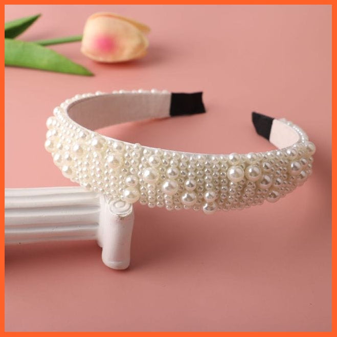 whatagift.com.au Headband TS2053-11 / China Hair Hoop women hairbands | Sweet Beaded Pearl Hair Accessories