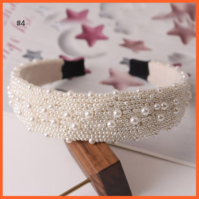 whatagift.com.au Headband TS2053-4 / China Hair Hoop women hairbands | Sweet Beaded Pearl Hair Accessories