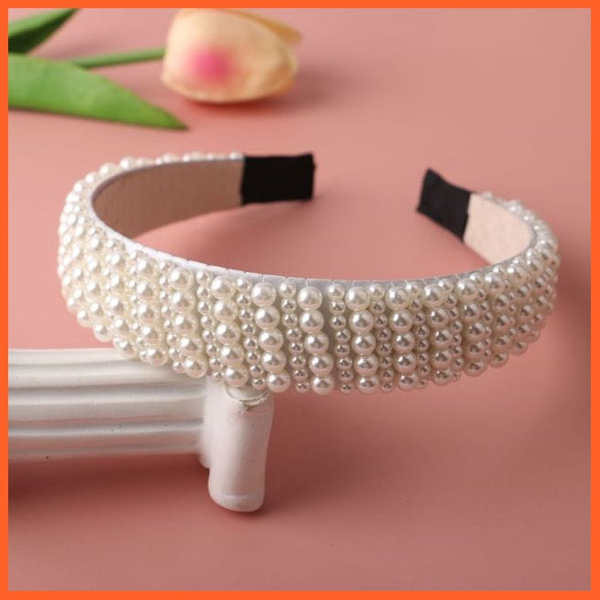whatagift.com.au Headband TS2053-8 / China Hair Hoop women hairbands | Sweet Beaded Pearl Hair Accessories