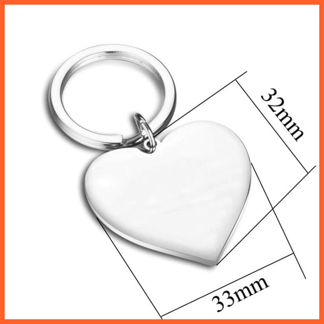 whatagift.com.au Heart Shaped Engraved Letters keychain love Pendant For Mothers