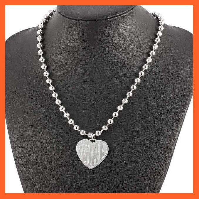 whatagift.com.au Igirl Steel Copy of Silver Coated Pendant & Necklace With Gross Written