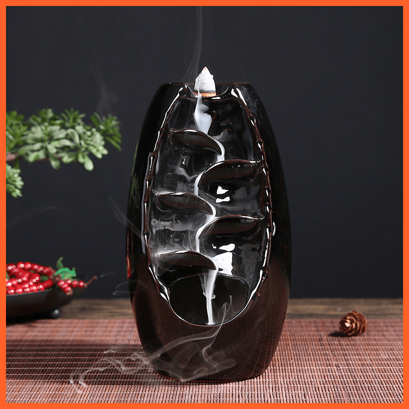 Ceramic Waterfall Incense Holder | Slow Incense Buddha Meditation Incense | whatagift.com.au.