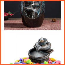 Ceramic Waterfall Incense Holder | Slow Incense Buddha Meditation Incense | whatagift.com.au.