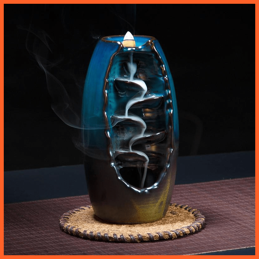 Ceramic Waterfall Incense Holder | Slow Incense Buddha Meditation Incense | whatagift.com.au.