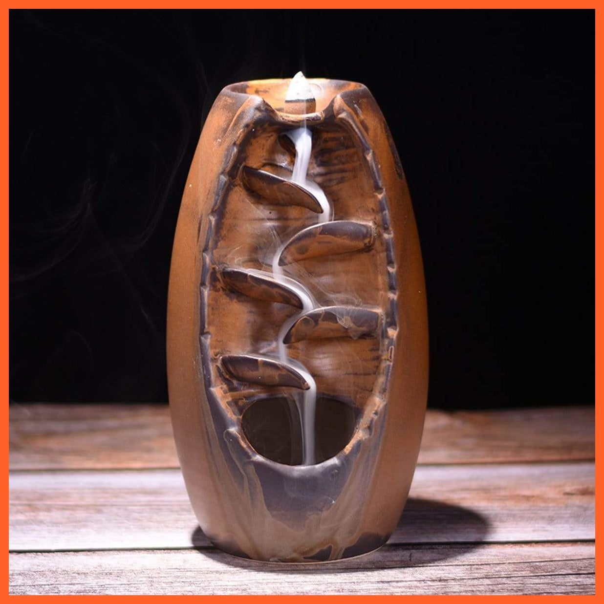 Ceramic Waterfall Incense Holder | Slow Incense Buddha Meditation Incense | whatagift.com.au.