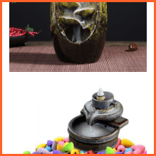 Ceramic Waterfall Incense Holder | Slow Incense Buddha Meditation Incense | whatagift.com.au.