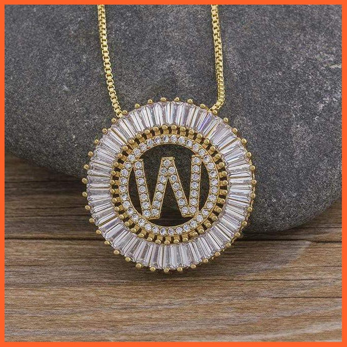 A-Z Classy Letter Pendant With Chain | Elegant Neck Piece For Women | whatagift.com.au.