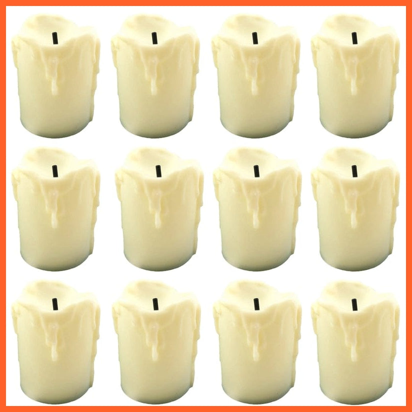 whatagift.com.au Ivory / 12PCS 6/12Pcs Flameless LED Candle Light Bright Battery Operated Tea Light | Home Decor Accessories