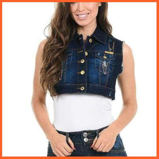 Sweet Look Women'S Denim Vest - Style 514 | whatagift.com.au.