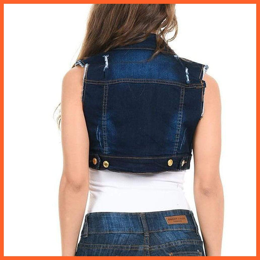 Sweet Look Women'S Denim Vest - Style 514 | whatagift.com.au.