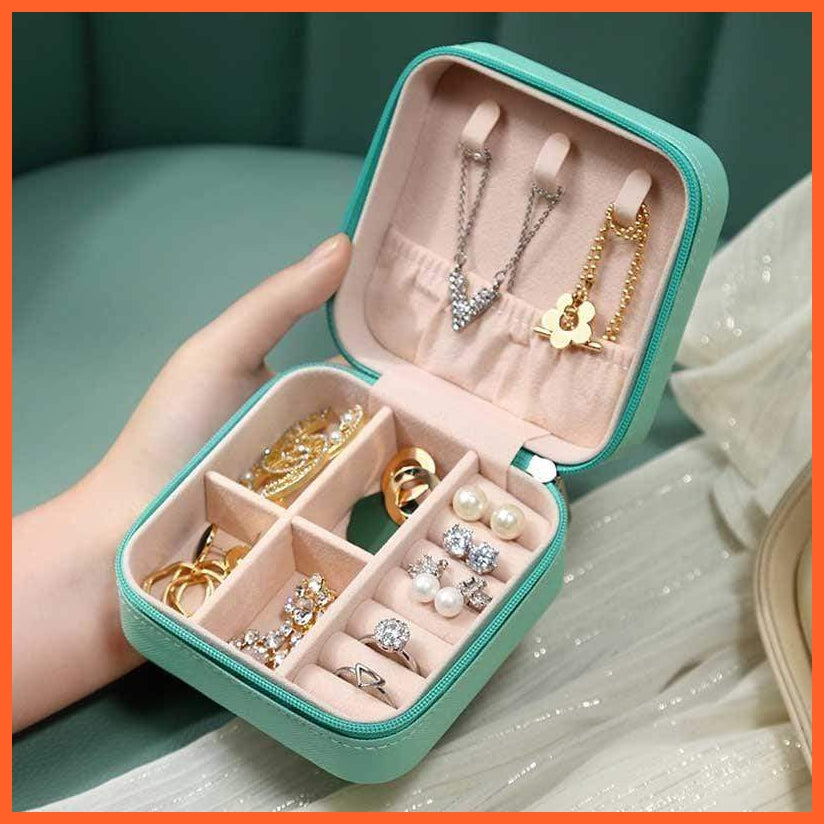 Jewellery Organizer Display Travel Box | Jewellery Case Boxes Travel Portable Jewellery Box Storage Organizer Earring Holder Gifts | whatagift.com.au.