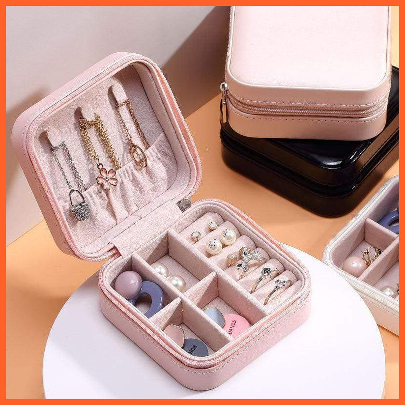 Jewellery Organizer Display Travel Box | Jewellery Case Boxes Travel Portable Jewellery Box Storage Organizer Earring Holder Gifts | whatagift.com.au.