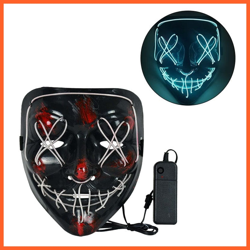 whatagift.com.au K03 Scary Halloween Coldplay Purge Light Up Mask | Halloween Masquerade Party LED Face Masks